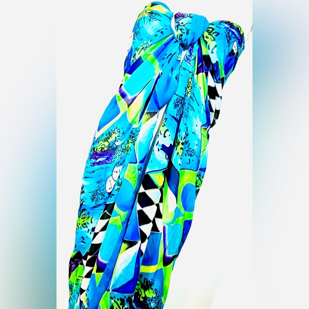 Vintage Gottex Scarf Coverup wrap dress